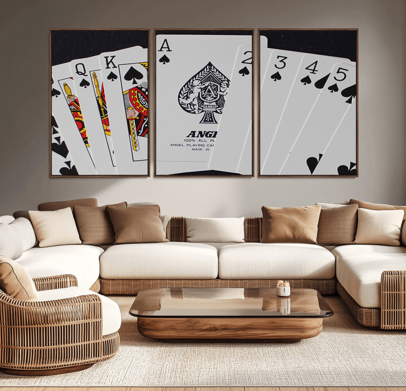 56787-MGV-CV-36X24-Playing Cards – Classic Poker Deck with Spades, Standard Size Durable Casino Quality Card Set for Magic Tricks, Blackjack, Bridge,