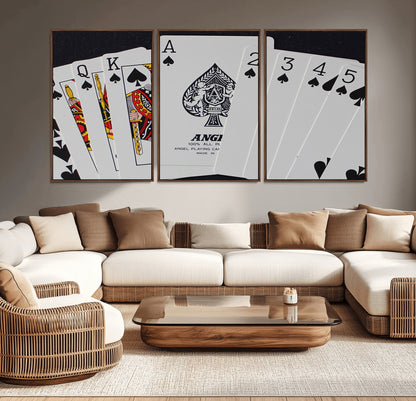 56787-MGV-CV-36X24-Playing Cards – Classic Poker Deck with Spades, Standard Size Durable Casino Quality Card Set for Magic Tricks, Blackjack, Bridge,