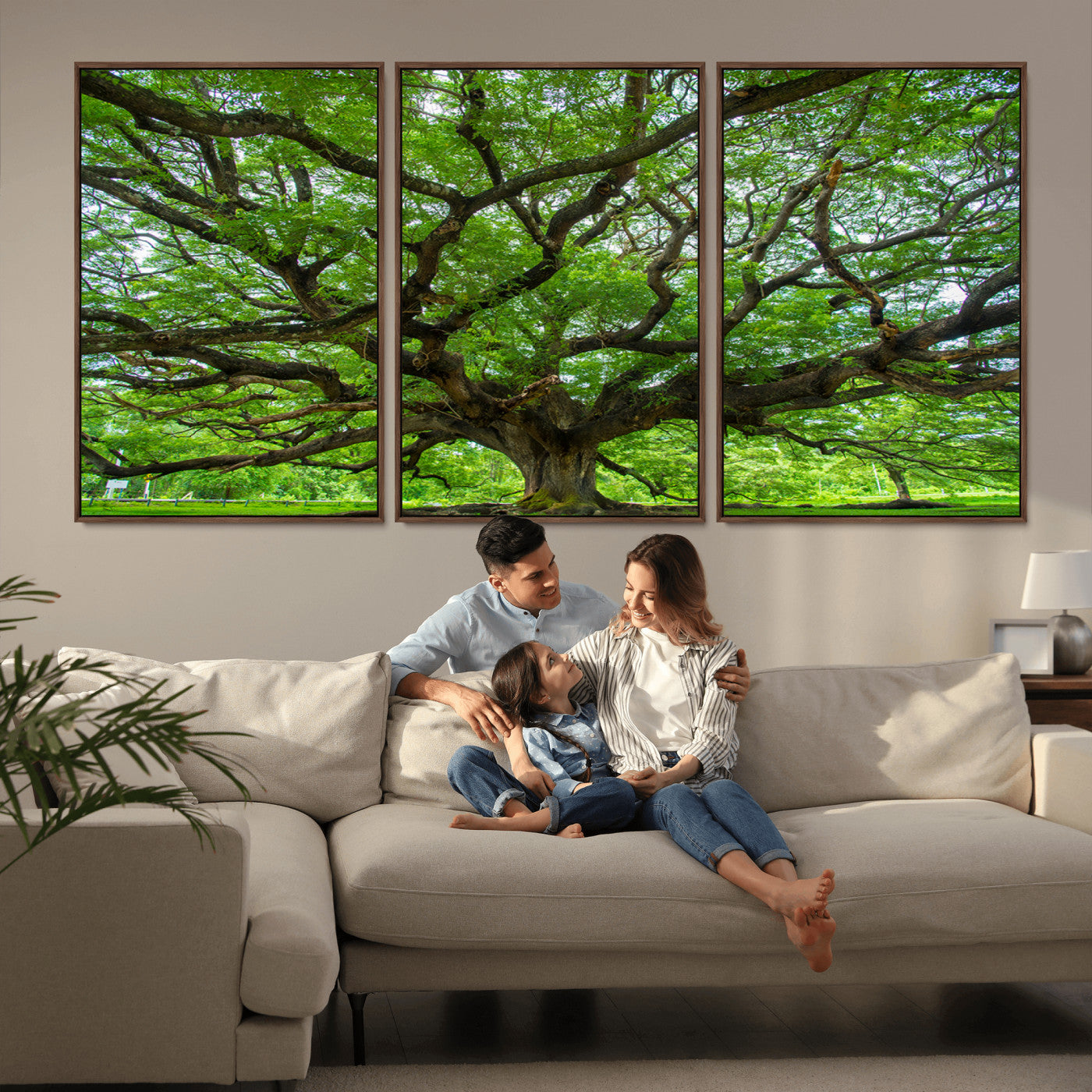 49375306-MGV-CV-36X24-Ancient Tree Wall Art Canvas Print, Framed Sprawling Branches Art Picture Print, Gnarling Tree Perfect Earthy Natural Decor