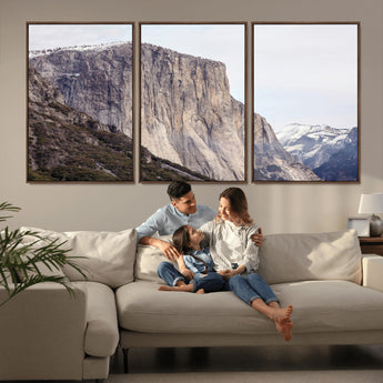 74506434-MGV-CV-36X24-El Capitan Wall Art Canvas Print, Framed Yosemite Cliff Art Picture Print, Sierra Nevada Perfect Sierra Minimalism Decor Artwork