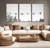 68254589-MGV-CV-36X24-Venice Sign Wall Art Canvas Print, Framed Venice Letters Art Picture Print, Los Angeles Perfect Minimalist Urban Decor Artwork