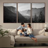 39278955-MGV-CV-36X24-Yosemite Valley Wall Art Canvas Print, Framed El Capitan Art Picture Print, Misty Mountain Perfect Modern Rustic Decor Artwork