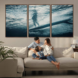 71192524-MGV-CV-36X24-Submerged Surf Wall Art Canvas Print, Framed Underwater Perspective Art Picture Print, Ocean Surf Perfect Coastal Adventure Decor