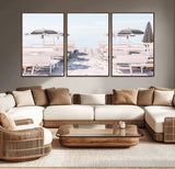 67623952-MGV-CV-36X24-Minimalist Beach Wall Art Canvas Print, Framed Pastel Sand Art Picture Print, Beach Aesthetic Perfect Coastal Minimalist Decor