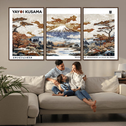 80111817-MGV-CV-36X24-Japanese Landscape Wall Art – Mount Fuji Autumn Canvas Print, Asian Inspired Nature Decor for Living Room, Bedroom, Office or