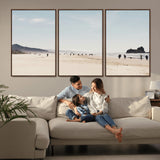 28307820-MGV-CV-36X24-Minimalist Beach Wall Art Canvas Print, Framed Coastal Serenity Art Picture Print, Soft Sand Perfect Modern Coastal Decor Artwork