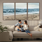 81812590-MGV-CV-36X24-Ocean Wall Art Wall Art Canvas Print, Framed Coastal Canvas Art Picture Print, Moody Seascape Perfect Coastal Minimalist Decor