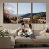 52941305-MGV-CV-36X24-Rustic Landscape Wall Art Canvas Print, Framed Serene Valley Art Picture Print, Pine Tree Horizon Perfect Rustic Cabin Decor