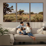 16114018-MGV-CV-36X24-Joshua Tree Wall Art Canvas Print, Framed Desert Landscape Art Picture Print, Mountain Horizon Perfect Southwestern Boho Decor