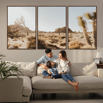 62783269-MGV-CV-36X24-Joshua Tree Wall Art – Desert Landscape Photography Canvas Print, Southwest Nature Artwork Rustic Home Decor for Living Room,