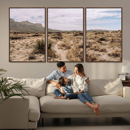 20681831-MGV-CV-36X24-Desert Landscape Wall Art – Southwestern Mountain Canvas Print, Rustic Western Nature Photography Decor for Living Room, Office,