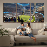 41816511-MGV-CV-36X24-Chicago Dome Stadium Wall Art – Futuristic Football Arena Canvas Print, Modern Sports Fan Decor for Man Cave, Office, Bar, or