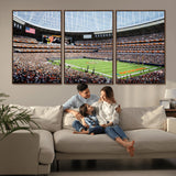 32530647-MGV-CV-36X24-Chicago Bears Stadium Wall Art – Futuristic Dome Arena Canvas Print, Modern Football Concept Design Decor for Man Cave, Bar, or