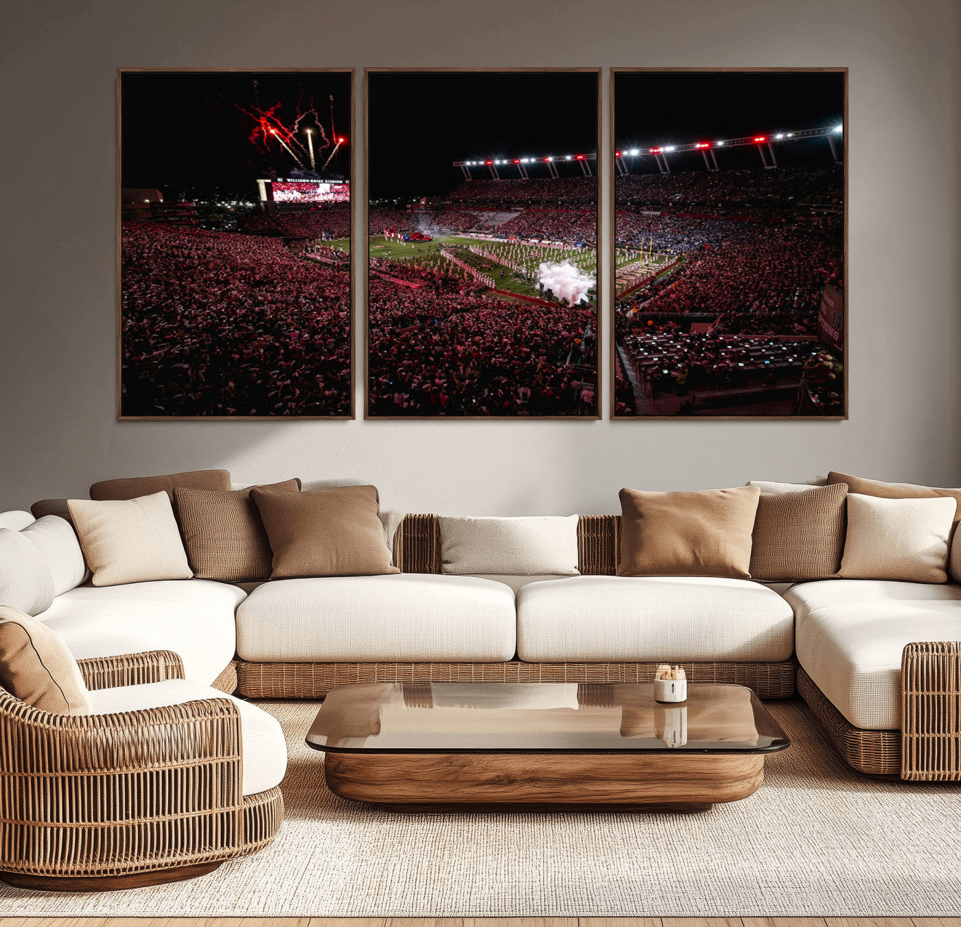 60690191-MGV-CV-36X24-William Brice Stadium Wall Art – Baseball Artwork Print for Game Room, Basement, Dorm or Office Wall Decor
