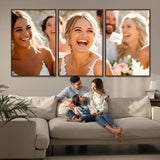 CSTM912-MGV-CV-36X24-Framed Wedding Canvas Print - Custom Wall Art Keepsake for Couples, Elegant Home Decoration Gift, Create Your Own Photo Canvas