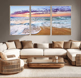 53006-MGV-CV-36X24-Ocean Beach Sunset Wall Art – Vibrant Seascape Canvas Print, Coastal Home Decor for Living Room, Bedroom, Office or Beach House