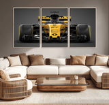62882-MGV-FC-60X30-3P_Natural-Renault F1 Racing Car Print - High-Performance Formula 1 Motorsport Wall Art, Perfect Gift for Racing Fans and Car Enthusiasts