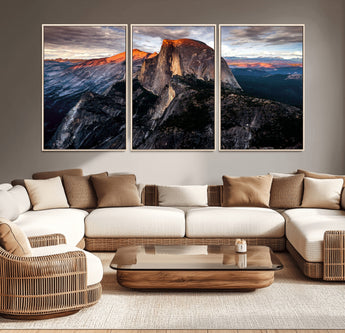 31332-MGV-CV-36X24-Mountain Landscape Wall Art – Majestic Sunset Rock Formation Canvas Print, Nature Scenic Decor for Living Room, Office, Cabin or