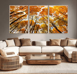 11823-MGV-CV-36X24-Golden Autumn Tree Canopy Wall Art – Stunning Fall Forest Leaves Print, Warm Seasonal Nature Decor for Home, Office or Cabin