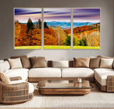 58007-MGV-CV-36X24-Autumn Mountain Landscape Wall Art – Stunning Fall Forest Canvas Print, Cozy Nature Decor for Home or Office