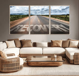 50743-MGV-CV-36X24-Healing Road Wall Art – Motivational Highway Canvas Print, Inspirational Journey Decor for Office, Gym or Living Room