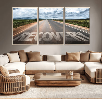 50743-MGV-CV-36X24-Healing Road Wall Art – Motivational Highway Canvas Print, Inspirational Journey Decor for Office, Gym or Living Room