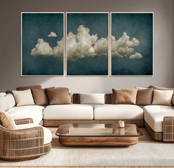18162-MGV-CV-36X24-Ethereal Cloud Wall Art – Panoramic Sky Canvas Print, Dreamy Atmospheric Decor for Bedroom, Living Room or Office