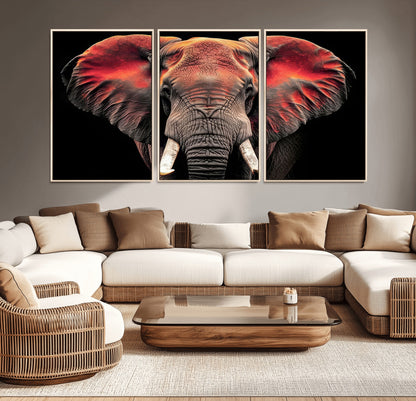 54719-MGV-CV-36X24-Elephant Wall Art – Majestic African Elephant Canvas Print, Wildlife Safari Animal Decor for Living Room, Bedroom, Office or Man