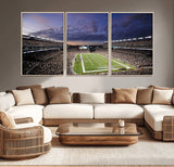 52712-MGV-CV-36X24-Gillette Stadium Field Wall Art Canvas Print, Framed Massachusetts Stadium Art Picture Print, Gillette Stadium Perfect Sport Room