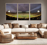 72404-MGV-CV-36X24-Michigan Wolverine Stadium Wall Art Canvas Print, Framed Michigan Stadium Art Picture Print, Football Stadium Perfect Sport Room
