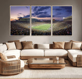 50825-MGV-CV-36X24-Notre Dame Stadium Wall Art Canvas Print, Framed Indiana Stadium Art Picture Print, Football Stadium Perfect Sports Room Decor