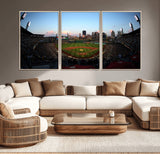 67670-MGV-CV-36X24-PNC Park Stadium Wall Art Canvas Print, Framed Pittsburgh Pirates Stadium Art Picture Print, PNC Park Field Perfect Sport Room