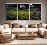 83979-MGV-CV-36X24-RingCentral Coliseum Wall Art Canvas Print, Framed Oakland A's Stadium Art Picture Print, RingCentral Coliseum Field Perfect Sport
