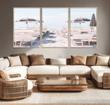 67623952-MGV-CV-36X24-Minimalist Beach Wall Art Canvas Print, Framed Pastel Sand Art Picture Print, Beach Aesthetic Perfect Coastal Minimalist Decor