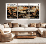 96372548-MGV-CV-36X24-Japanese Landscape Wall Art Print – Mt. Fuji Poster with Bonsai Tree & River, Ukiyo-e Inspired Modern Japanese Artwork, Autumn