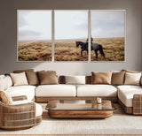 57597730-MGV-CV-36X24-Cowboy Wall Art Wall Art Canvas Print, Framed Western Canvas Art Picture Print, Rustic Ranch Scene Perfect Rustic Western Decor