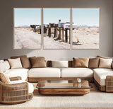 54616109-MGV-CV-36X24-Desert Mailboxes Wall Art – Rustic Rural Roadside Photography Canvas Print, American Southwest Landscape Home Decor for Living