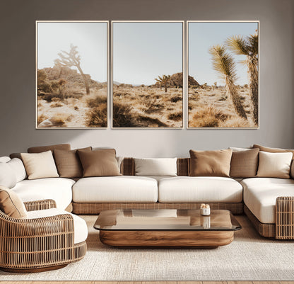 62783269-MGV-CV-36X24-Joshua Tree Wall Art – Desert Landscape Photography Canvas Print, Southwest Nature Artwork Rustic Home Decor for Living Room,