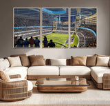 41816511-MGV-CV-36X24-Chicago Dome Stadium Wall Art – Futuristic Football Arena Canvas Print, Modern Sports Fan Decor for Man Cave, Office, Bar, or