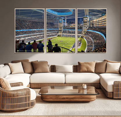 41816511-MGV-CV-36X24-Chicago Dome Stadium Wall Art – Futuristic Football Arena Canvas Print, Modern Sports Fan Decor for Man Cave, Office, Bar, or