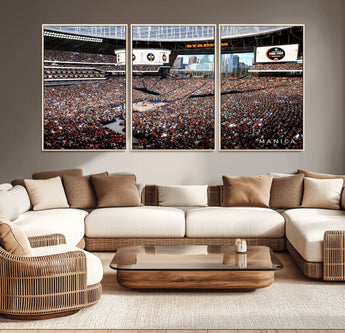 38616413-MGV-FC-60X30-3P_Natural-Chicago Dome Stadium Wall Art – Futuristic Basketball Final Four Arena Canvas Print, Modern Sports Fan Decor for Man Cave or
