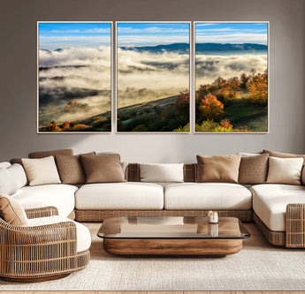 21551192-MGV-CV-36X24-Landscape Wall Art – Autumn Mountain View Canvas Print, Scenic Nature Photography Decor for Bedroom, Living Room, Office, Cabin or
