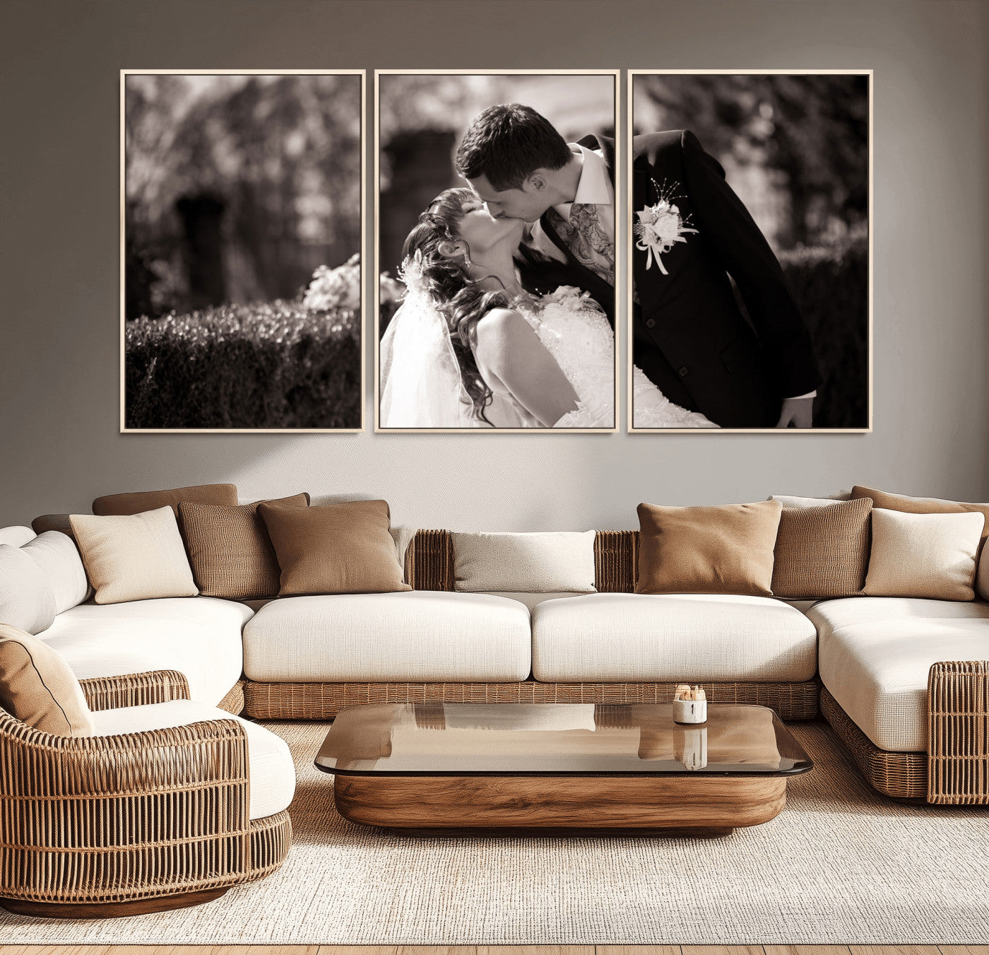 CSTM6030-MGV-CV-36X24-Custom Wedding Photo Print - Custom Wall Art Picture Print, Create Your Own Photo Canvas Print