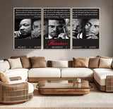 45112-MGV-CV-36X24-Black Icons Wall Art Canvas Print, Framed Thinker Art Picture Print, Motivational Quote Perfect Cultural Modern Decor Artwork