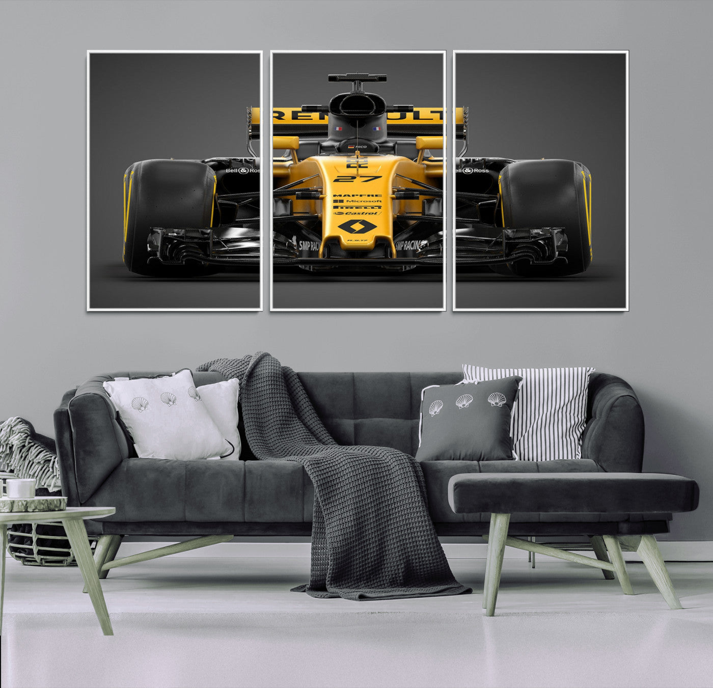 62882-MGV-CV-36X24-Renault F1 Racing Car Print - High-Performance Formula 1 Motorsport Wall Art, Perfect Gift for Racing Fans and Car Enthusiasts