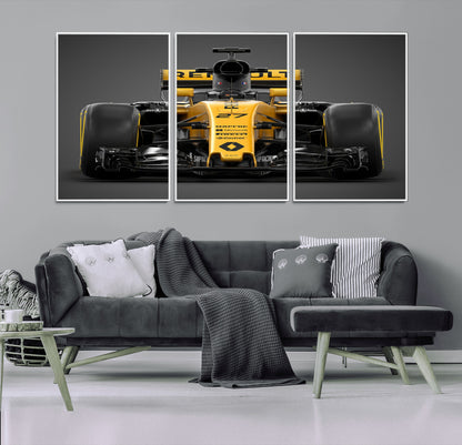 62882-MGV-CV-36X24-Renault F1 Racing Car Print - High-Performance Formula 1 Motorsport Wall Art, Perfect Gift for Racing Fans and Car Enthusiasts