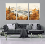 72950-MGV-CV-36X24-Autumn Mountain Forest Wall Art – Golden Fall Landscape Canvas Print, Nature-Inspired Home Decor for Living Room, Bedroom or