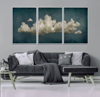 18162-MGV-CV-36X24-Ethereal Cloud Wall Art – Panoramic Sky Canvas Print, Dreamy Atmospheric Decor for Bedroom, Living Room or Office