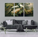 84047-MGV-CV-36X24-Tropical Birds Wall Art – Elegant Botanical Canvas Print, Exotic Nature Decor for Living Room, Bedroom or Office