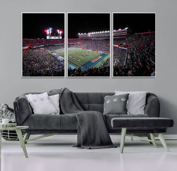 46899-MGV-FC-60X30-3P_White-Ben Hill Griffin Stadium Wall Art Canvas Print, Framed Football Stadium Art Picture Print, Florida Football Stadium Perfect Sport